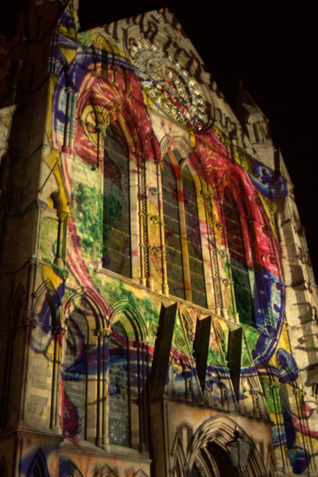 It'll come right off, guv - honest... York Minster in the Illuminating York Festival, 2010 - Mike Sowden
