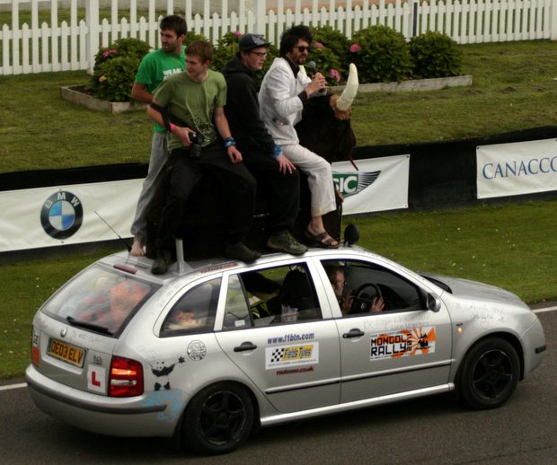 You could just hire another car, you know... Fevered Mutterings image - Craziness on a Mongol Rally car, Festival of Slow - Mike Sowden