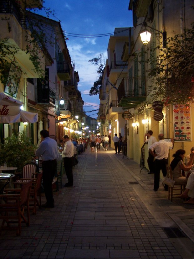 Choices, choices....the street of a thousand dinners, Chania.